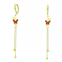 KOLCZYKI POZŁACANE 74/8 MM S. STEEL TTM XUPING 53736