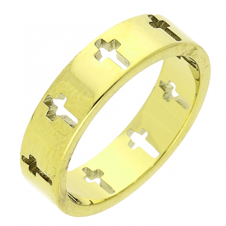PIERŚCIONEK POZŁACANY 5 MM S. STEEL TTM XUPING 53792