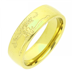 PIERŚCIONEK POZŁACANY 6 MM S. STEEL TTM XUPING 53797