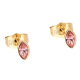 KOLCZYKI POZŁACANE 7/4 MM ROSE LIGHT CRYSTAL XUPING 53927