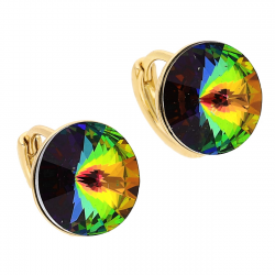 KOLCZYKI POZŁACANE 11 MM VITRAIL CRYSTAL XUPING 53982