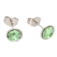 KOLCZYKI RODOWANE 9 MM CHRYSOLITE CRYSTAL XUPING 54005
