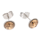 KOLCZYKI RODOWANE 9 MM GOLDEN SHADOW CRYSTAL XUPING 54006