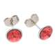 KOLCZYKI RODOWANE 9 MM PADPARADASCHA CRYSTAL XUPING 54009