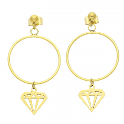 KOLCZYKI POZŁACANE 46/23 MM S, STEEL TTM XUPING 54076