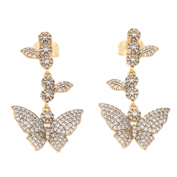 KOLCZYKI POZŁACANE 39/21 MM ROYAL LUXURY XUPING 54097