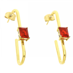 KOLCZYKI POZŁACANE 38/6 MM S. STEEL TTM XUPING 54101