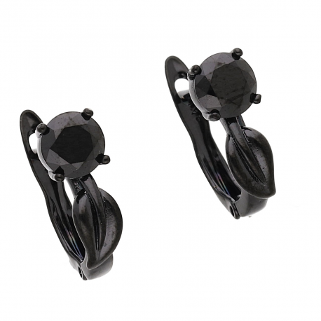 KOLCZYKI 17/6 MM CZARNY BRYLANT XUPING 54388