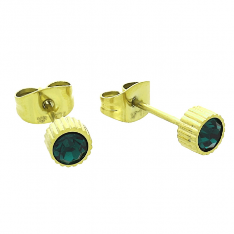 KOLCZYKI POZŁACANE 5 MM S. STEEL TTM XUPING 54525