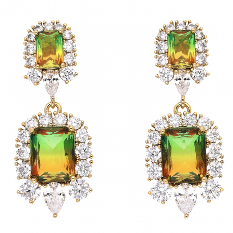 KOLCZYKI POZŁACANE 36/14 MM LUXURY XUPING 54680