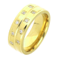 PIERŚCIONEK POZŁACANY 7 MM S. STEEL TTM XUPING 54737