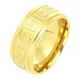 PIERŚCIONEK POZŁACANY 8 MM S. STEEL TTM XUPING 54742