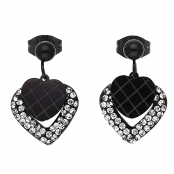 KOLCZYKI BLACK 19/13 MM S, STEEL TTM XUPING 54770