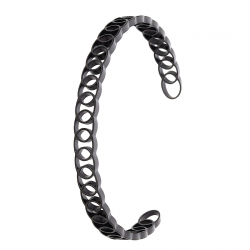 BRANSOLETKA BLACK BANGLE 60/6 MM S. STEEL TTM XUPING 54808