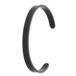 BRANSOLETKA BLACK BANGLE 60/6 MM S. STEEL TTM XUPING 54810