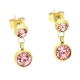 KOLCZYKI POZŁACANE 18/8 MM ROSE S, STEEL TTM XUPING 54863