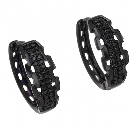 KOLCZYKI BLACK 17/6,5 MM BRYLANTOWE XUPING 54931