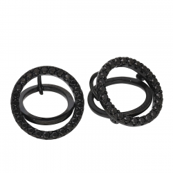 KOLCZYKI BLACK 15/15 MM BRYLANTOWE XUPING 54932