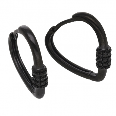 KOLCZYKI BLACK 17/4 MM BRYLANTOWE XUPING 54945