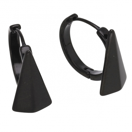 KOLCZYKI BLACK 17/10 MM CZARNE TRÓJKĄTY XUPING 54947