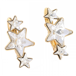 KOLCZYKI POZŁACANE 19/11 MM CRYSTAL XUPING 55049