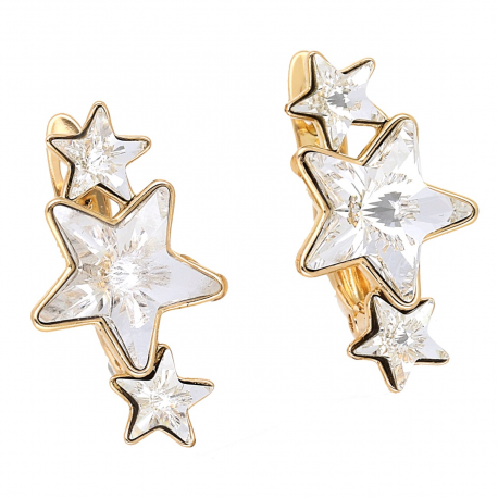 KOLCZYKI POZŁACANE 19/11 MM CRYSTAL XUPING 55049
