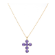 CELEBRYTKA POZŁACANA 39+5 CM AMETHYST CRYSTAL XUPING 55123