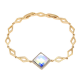 BRANSOLETKA POZŁACANA 19-17 CM 18 MM AB CRYSTAL XUPING 55133