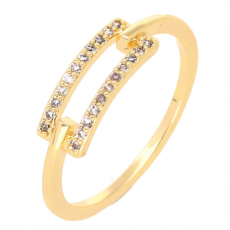 PIERŚCIONEK POZŁACANY 5 MM DELIKATNA ELEGANCJA XUPING 55181