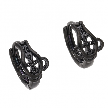 KOLCZYKI BLACK 13/9 MM RYBKI XUPING 55277