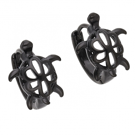 KOLCZYKI BLACK 14/12 MM ŻÓŁWIK XUPING 55280