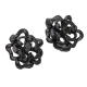 KOLCZYKI BLACK 15/14 MM BRYLANTOWA RÓŻA XUPING 55289