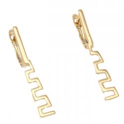 KOLCZYKI POZŁACANE 35/5 MM GRECKI WĄŻ XUPING 55342