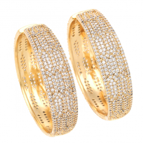 KOLCZYKI POZŁACANE 40/10 MM ROYAL LUXURY XUPING 55380
