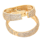 KOLCZYKI POZŁACANE 40/10 MM ROYAL LUXURY XUPING 55380