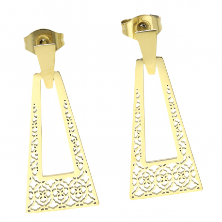 KOLCZYKI POZŁACANE 27/12 MM S, STEEL TTM XUPING 55401