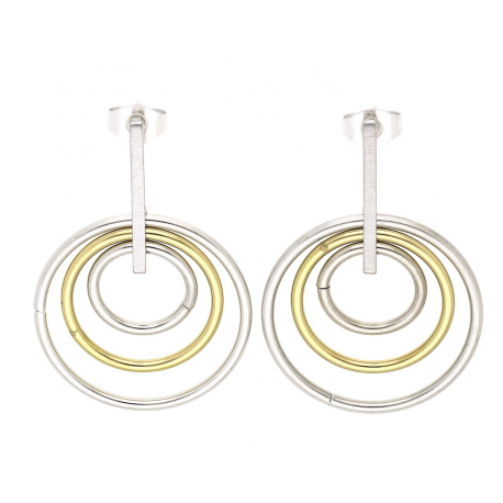 KOLCZYKI ZŁOCONE 34/24 MM S, STEEL TTM XUPING 55407