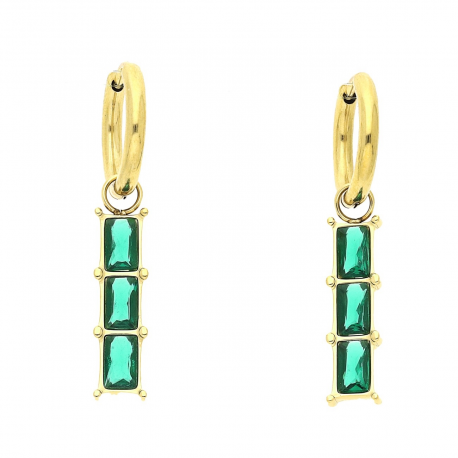 KOLCZYKI POZŁACANE 2 W 1 33/5 MM S, STEEL TTM XUPING 55418