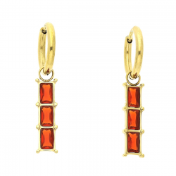 KOLCZYKI POZŁACANE 2 W 1 33/5 MM S, STEEL TTM XUPING 55419