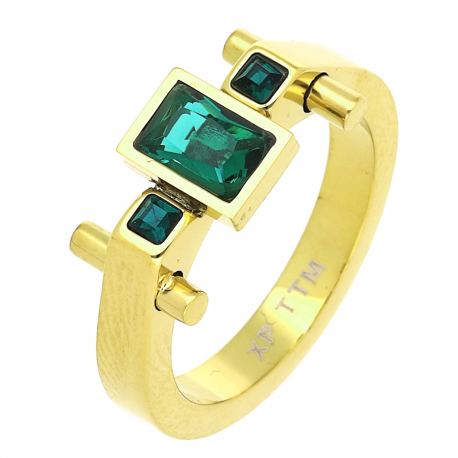 PIERŚCIONEK POZŁACANY 8 MM S. STEEL TTM XUPING 55544