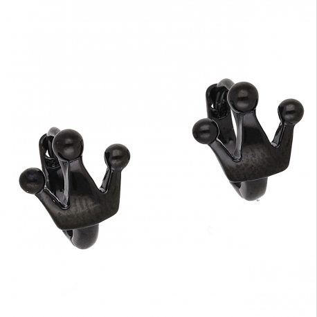 KOLCZYKI 9/10 MM CZARNA KORONA XUPING 55610