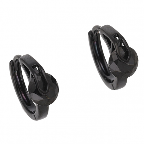 KOLCZYKI 13/6 MM CZARNY BRYLANT XUPING 55611