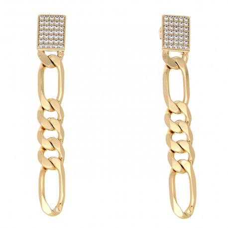 KOLCZYKI POZŁACANE 59/8 MM FIGARO LUXURY XUPING 55619