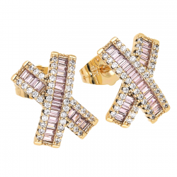 KOLCZYKI POZŁACANE 15/11 MM LUXURY XUPING 55631