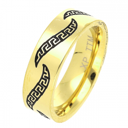 PIERŚCIONEK POZŁACANY 6 MM S. STEEL TTM XUPING 55976