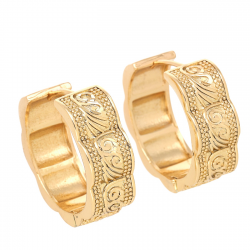 KOLCZYKI POZŁACANE 27/10 MM SAMO ZŁOTO XUPING 56002