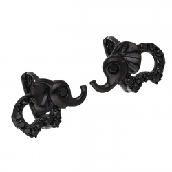 KOLCZYKI BLACK 13/17 MM SŁONIKI XUPING 56024