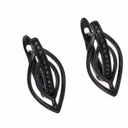 KOLCZYKI BLACK 19/9 MM BRYLANTOWE XUPING 56036