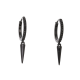 KOLCZYKI BLACK 26/13 MM ELEGANCE XUPING 56037