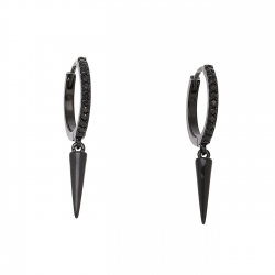 KOLCZYKI BLACK 26/13 MM ELEGANCE XUPING 56037